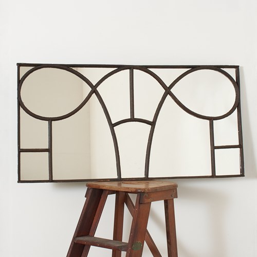 Reclaimed Antique Art Deco Window Mirror- AE