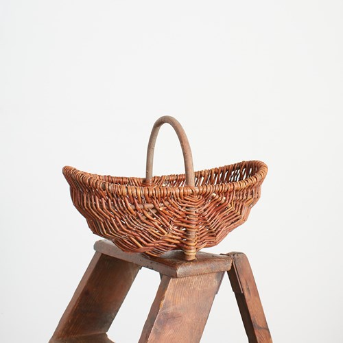 Small Vintage Wicker Garden Basket