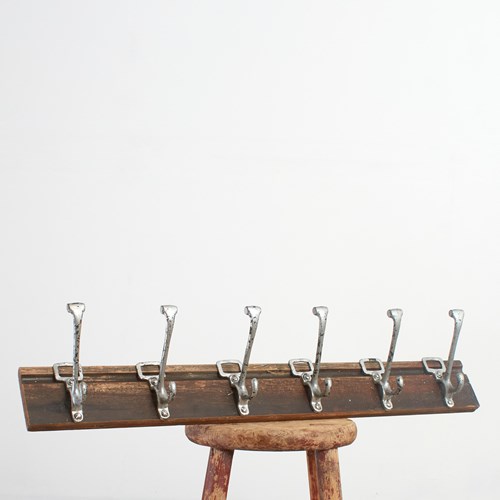 Vintage School Six Coat Hooks