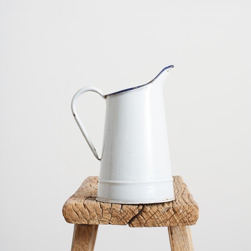 Vintage French Enamel Milk Jug