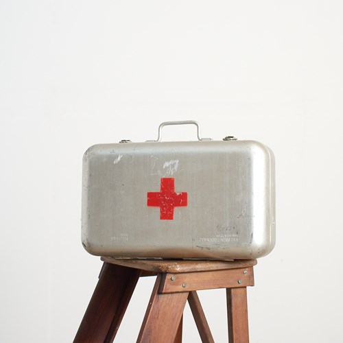 X Large Vintage Medical First Aid Box – C