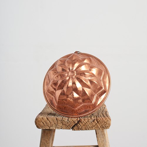 Large Antique Copper Jelly Mould