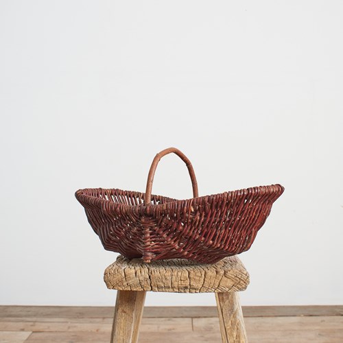 Small Antique French Garden Harvest Basket