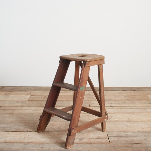 Antique Short Library Stepladders