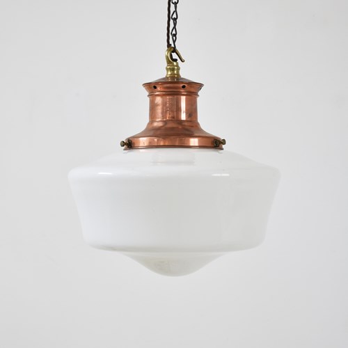 Antique Church Opaline Pendant Light -AF