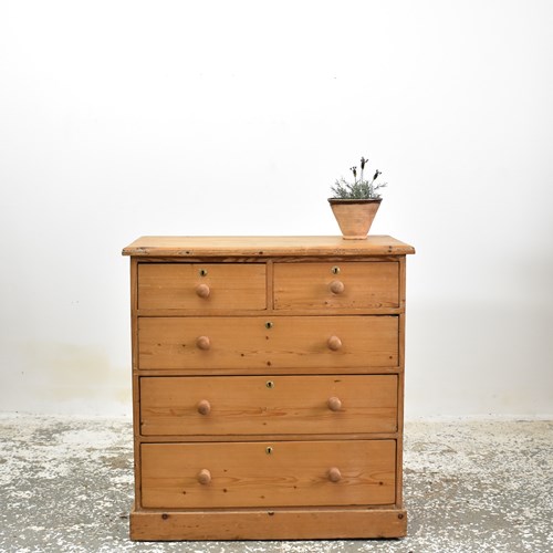 Antique Pine Chest Of Drawers