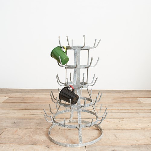 Vintage French Bottle Drying Rack- D