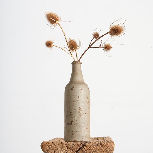 Antique Normandy Stoneware Cider Bottle- K