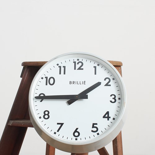 Large Vintage Brillie French Kitchen Wall Clock – C