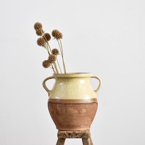 Vintage Handmade Confit Pot – Cream – E