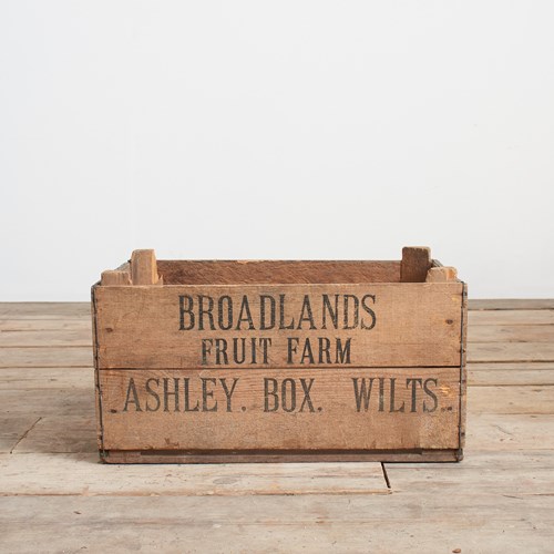 Vintage Wooden Apple Crate- C