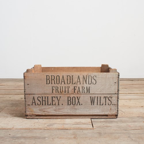 Vintage Wooden Apple Crate- B