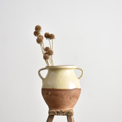 Vintage Handmade Confit Pot – Cream – F