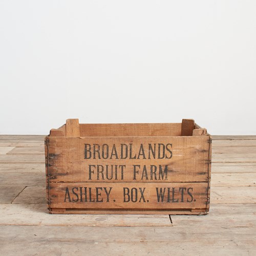 Vintage Wooden Apple Crate- A