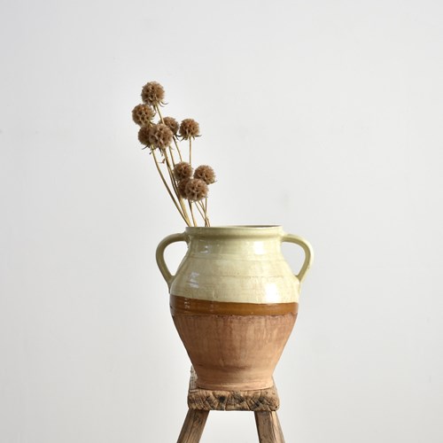 Vintage Handmade Confit Pot – Cream – G