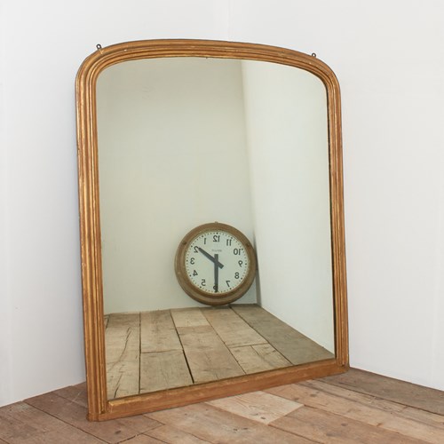 Large Antique Victorian French Overmantle Mirror