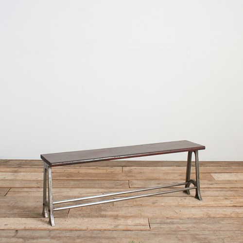 School Vintage Locker Room Storage Bench – Large