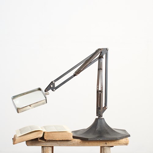 Antique Art Deco Style Anglepoise Table Magnifier By N&B Ltd