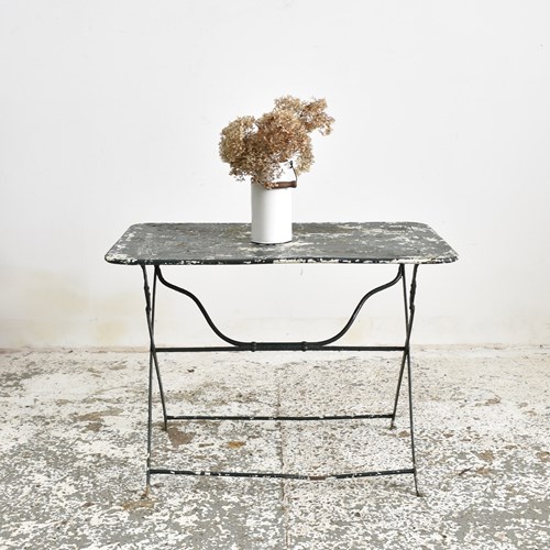Antique French Folding Cafe Table