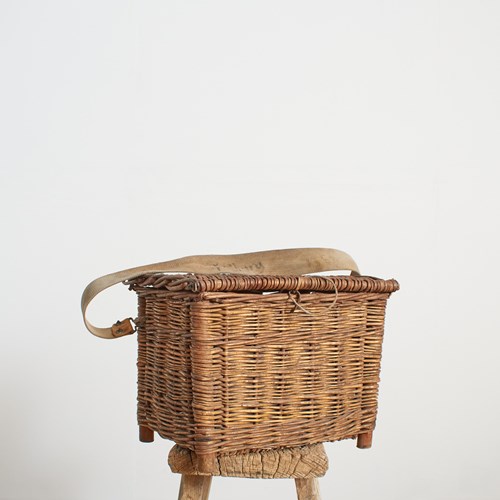 Vintage Wicker Fly Fishing Basket