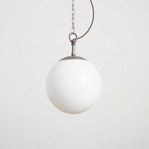 Antique Opaline Pendant Light Globe – F