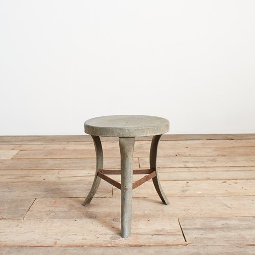 Antique Galvanised Milking Stool