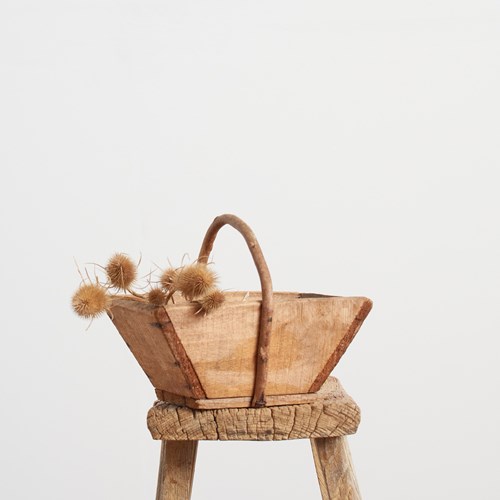 Small Rustic Wooden Garden Trug