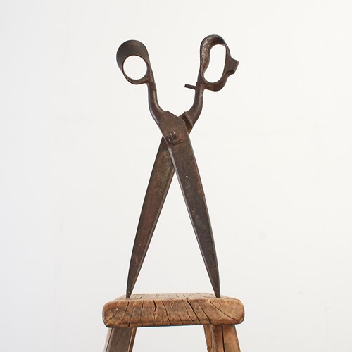 Large Antique French Dressmakers Scissors