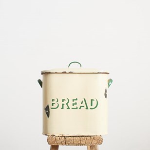 Antique Enamel Bread Bin – G