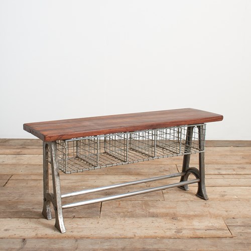 Vintage School Locker Room Storage Bench – Pigeon Hole