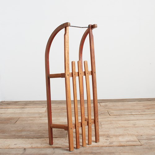 Antique Vintage Wooden Davos Sledge – N