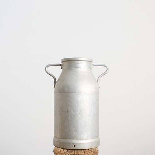 Antique French Aluminium Milk Churn -E