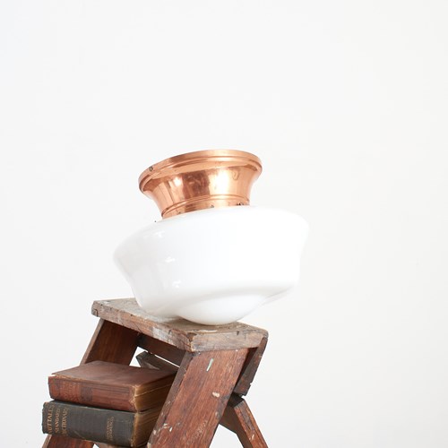 Antique Church Opaline Flush Ceiling Light – E