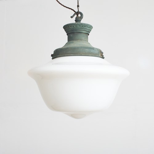 Antique Church Opaline Glass Pendant Light – AG