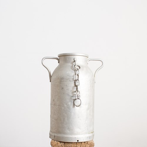 Antique French Aluminium Milk Churn -F