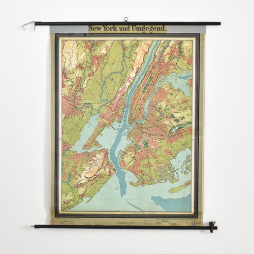 Antique New York Map By Westermann