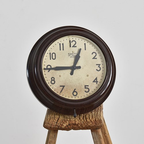 Small Antique Smiths Wall Clock -C