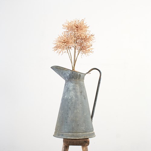 Large Vintage French Galvanised Jug
