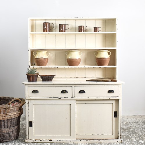 Antique Victorian Pine Farmhouse Kitchen Dresser