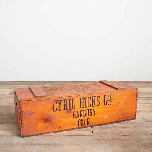 Large Antique Wooden Banana Storage Crate Box – B
