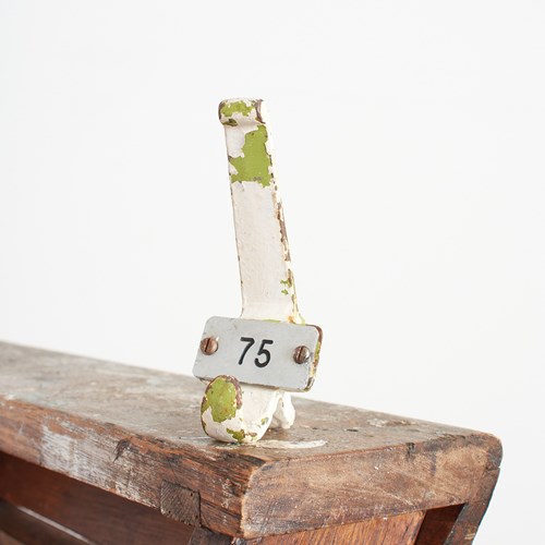 Original Vintage School Coat Hook – E