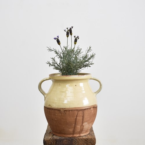 Vintage Handmade Confit Pot – Cream – D