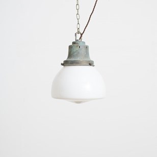 Antique Church Opaline Pendant Ligh...