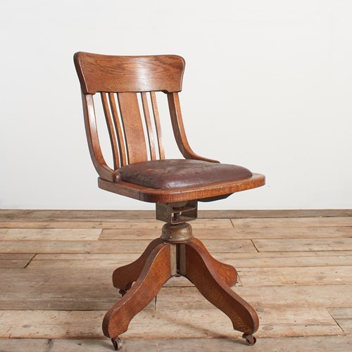 Antique Angus Swivel Desk Chair