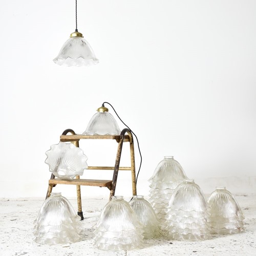 Holophane Stiletto Antique Glass Pendant Light – B