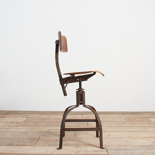 Antique French Bienaise Draughtsmans Desk Chair Model 204 – G