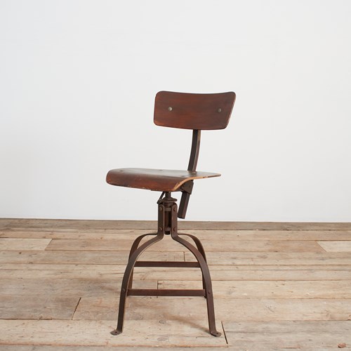 Antique French Bienaise Draughtsmans Desk Chair Model 204 – H