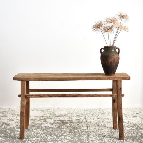 Rustic Antique Elm Console Table – AT