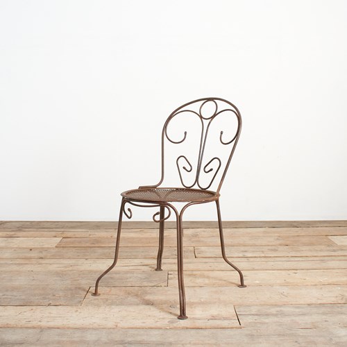 Vintage French Iron Garden Chair