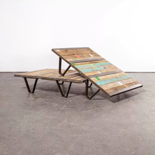 1970'S Low Occasional Industrial Table - Coffee Table